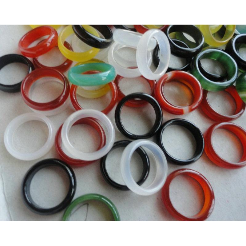 Unisex 1 Stück natürlicher Edelstein-Schmuck Strahlenschutz Retro-Achat-Edelstein-Ringband