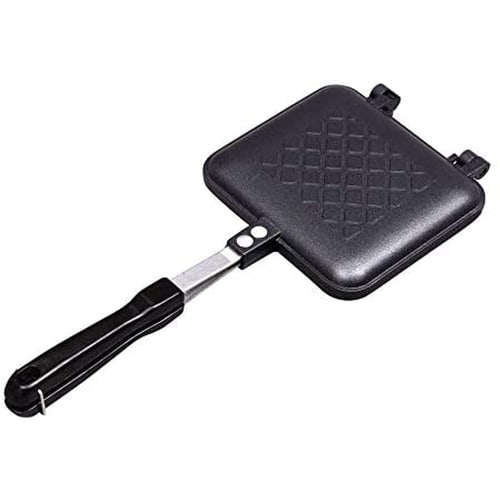 Iris Plaza Hot Sandwich Maker, Direct Flame/Gas Stove Only, Single Slice, Easy to Clean, Black