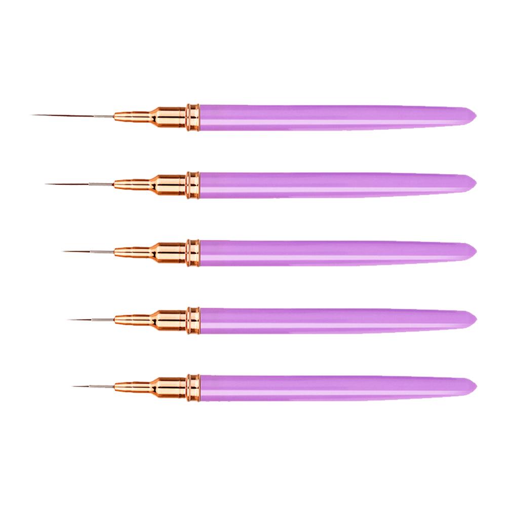 

5Pcs Nail Art Liner Nail Brush Liner DIY Painting Pen Manicure Acrylic Drawing Brush for Nails Tip Display Carving Art Painting Tool