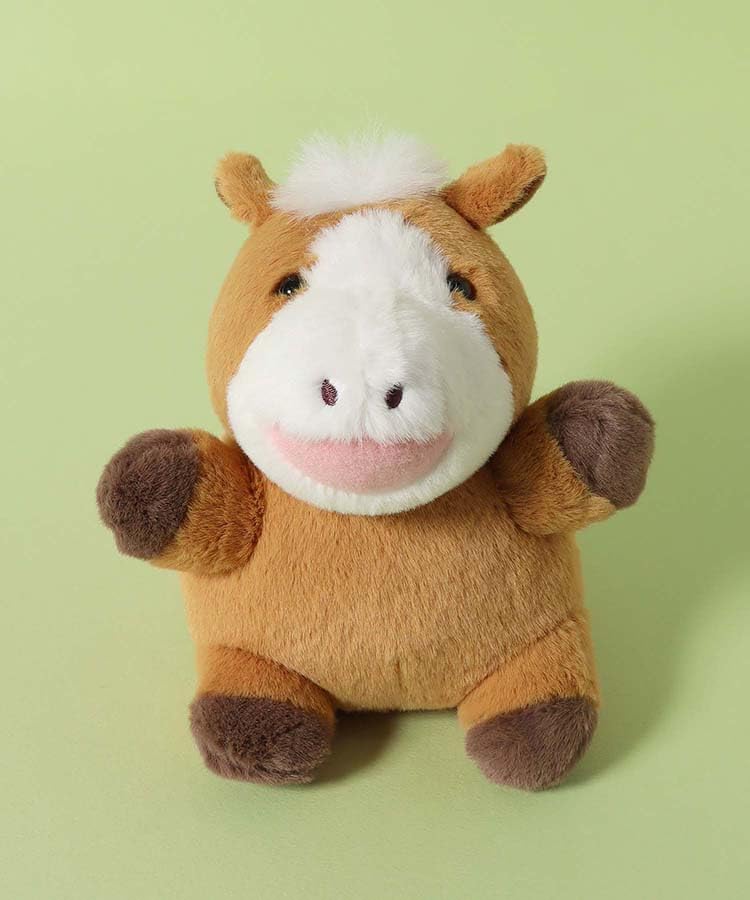 Naito Design Institute's Zodiac Pocha Horse Plush Toy, Brown, 2026, Year of the Horse, New Year's Day, Reiwa 8