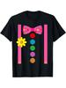 Men's Carnival Costume T-Shirt Funny Party Dress Up Novelty Print Short Sleeve Holiday Event Theme Shirt Festival Outfit