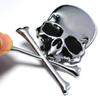 3D Chrome Metal Skull Skeleton Car Trunk Tailgate Emblems Badge Decal Sticker