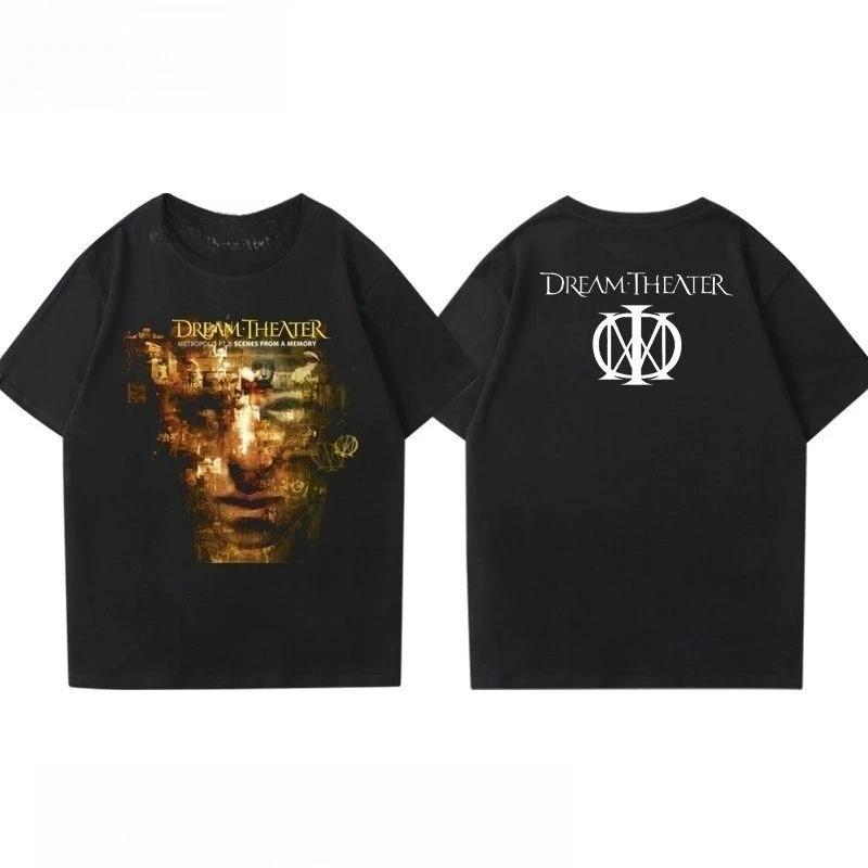 Rock and Roll Band Tshirts Men and Women Dream Theater Dream Theatre Heavy Cotton High Street Printing Short Sleeve