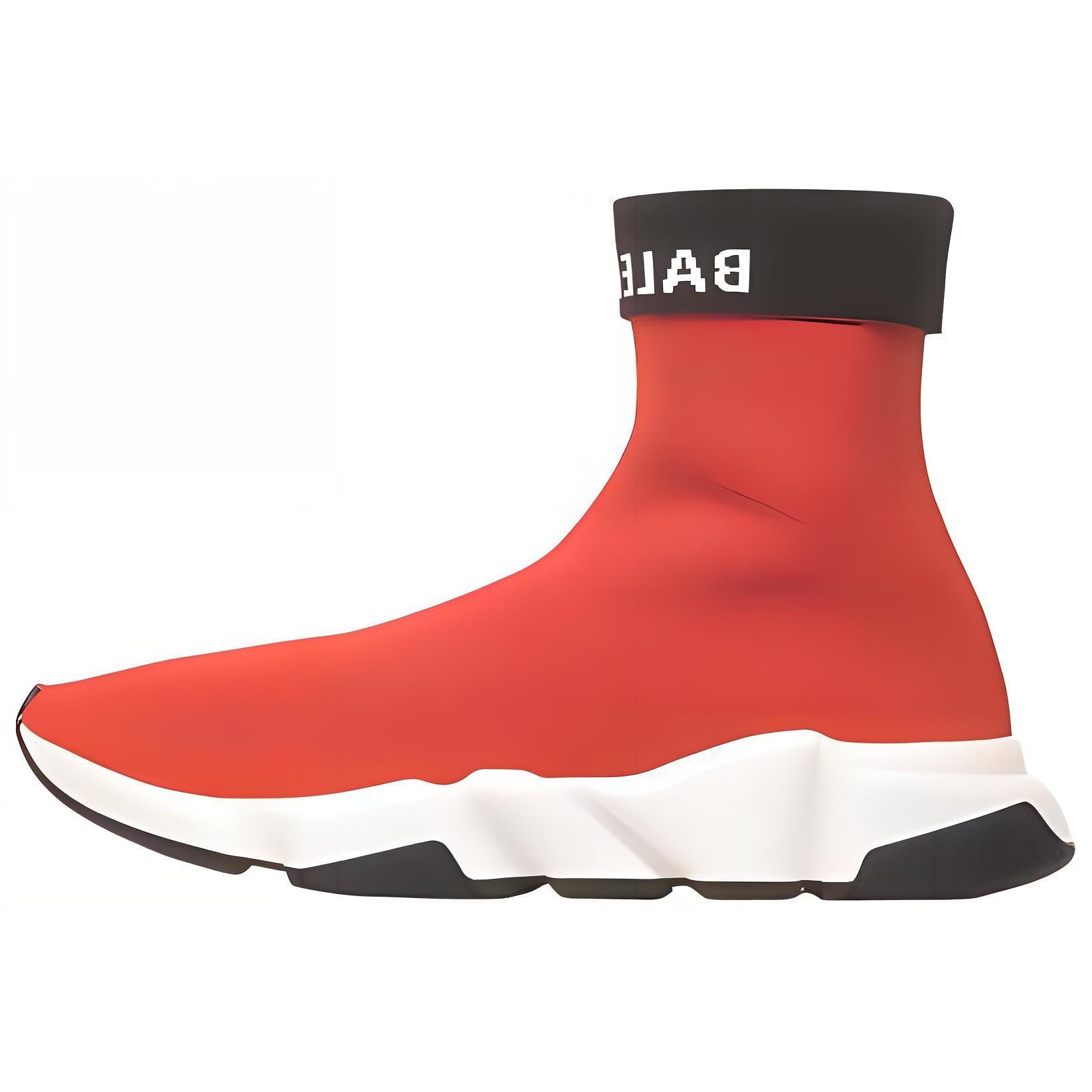 Balenciaga Speed Trainer Cuffed `Red Black`