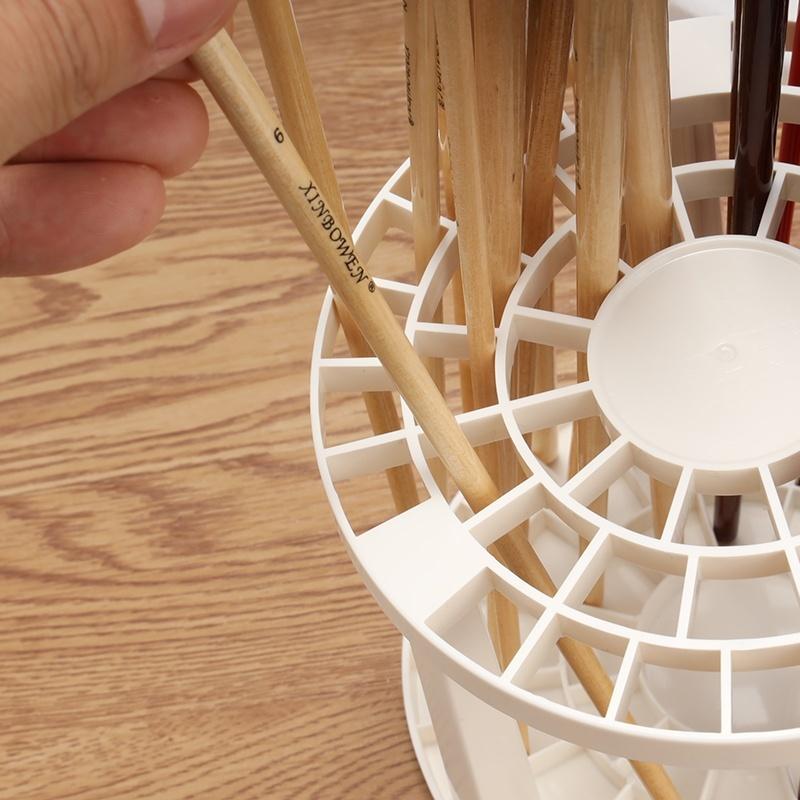 49 Holes New Portable Paint Brush Pen Holder Watercolor Rack Display Stand Support for Students Desk Organizer School Supplies