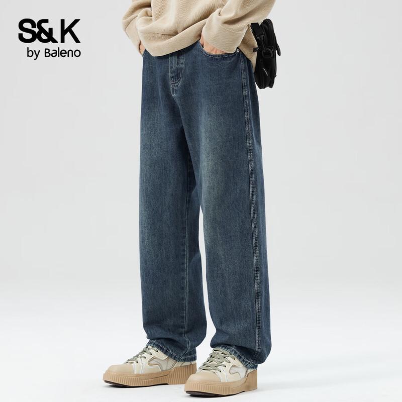 Baleno Men's S&K Retro Straight-Leg Jeans