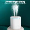 2L Large Capacity Dual Spray Humidifier USB Home Office Desktop Aroma Diffuser Mist Purifier Essential Oil Air Humidificador
