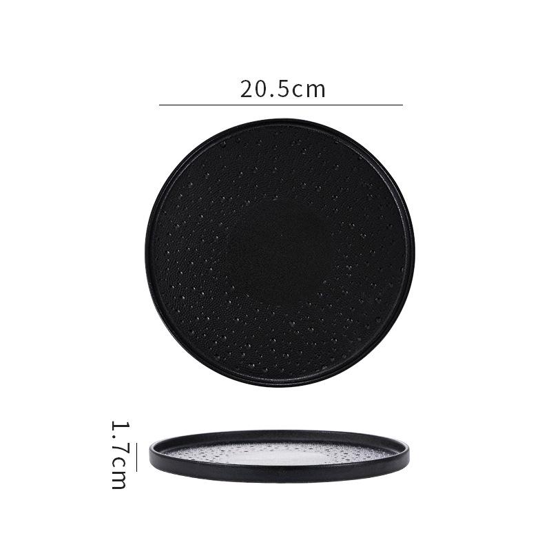 Nordic Minimalist Black & White Ceramic Baking Dish – High-end Display Plate for Influencers, Hotels & Restaurants