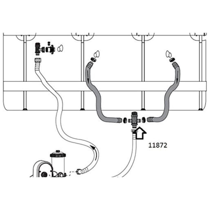 Split Hose Plunger Valves Set with Adapters Suitable for Pool Pump Systems Water Flow Control and Leak Prevention