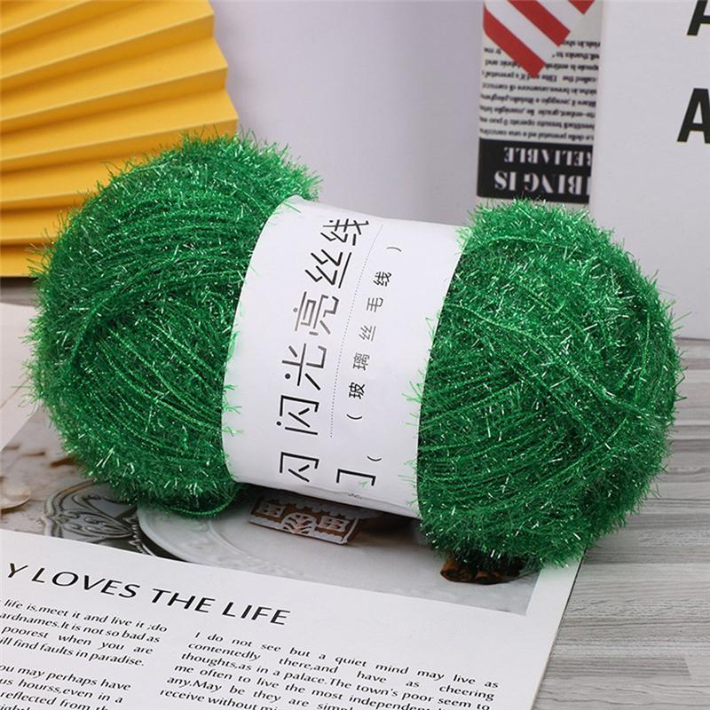 AEE4-DIY Handcrafted Doll With Glass Fiber Yarn And Polyester Dishcloth - Sparkling Crafting Material