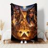 Egyptian Mystery Ancient Culture Pattern Print Art Blanket - Soft All-Season Multi-Purpose Throw for Sofa, Bed, Travel & Gift