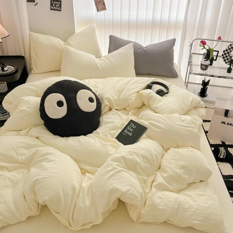 Pure Black Duvet Cover Microfiber Solid Color Bedding Set,3pcs Comforter Cover Home Bedroom Decor Quilt Cover with 2 Pillowcase