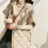 Herbst Winter Locker Kapuzen Daunenweste Doppelreißverschluss Verdicken Weste Oberbekleidung Damen Daunen Warme Weste