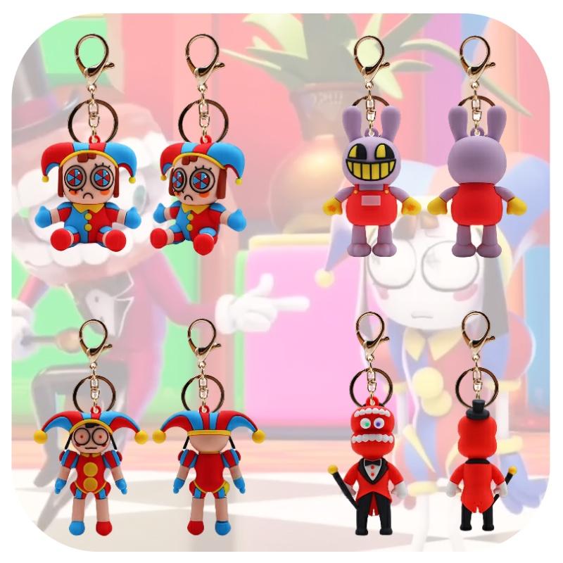 Der erstaunliche digitale Zirkus Silikon-Schlüsselanhänger-Anhänger Perfekt zum Verschenken an Geburtstagen, Abschlussfeiern und mehr!