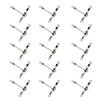 15Pcs Barrel Rolling Swivels Fishing Tackle with Luminous Beads Cross Line Swivels T Shape Swivel Catfish Rig Swivels