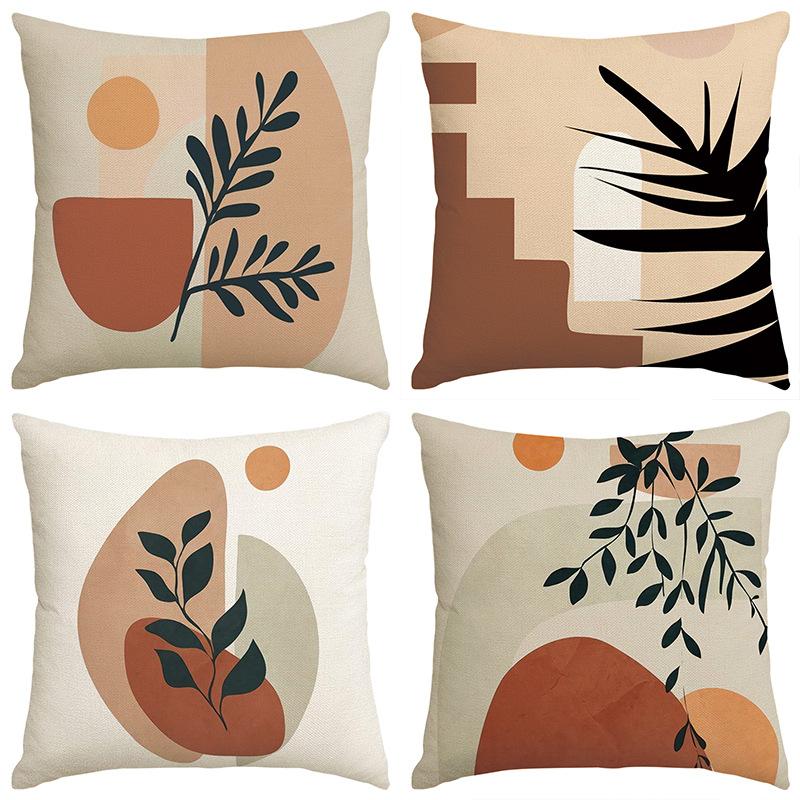 Nordic Ins Morandi Style Pillowcase B&B Decorative Sofa Pillow Polyester Pillow Bedside Pillow
