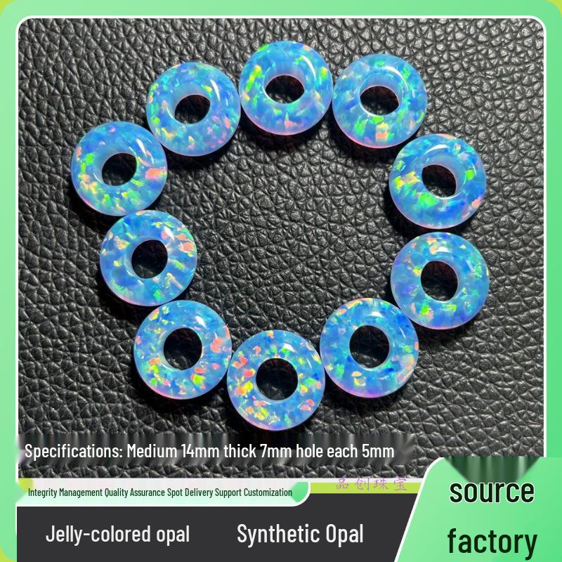 Opal OP532 Gelee-Farbe Großloch Synthetische Opal Opalit Perlen für DIY Anhänger Armband