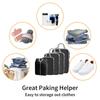 5/8pc Set Compression Packing Cube Extensible Waterproof Organizer Bags for Travel Suitcase Clothing Luggage Sorting W/ Shoe Bag
