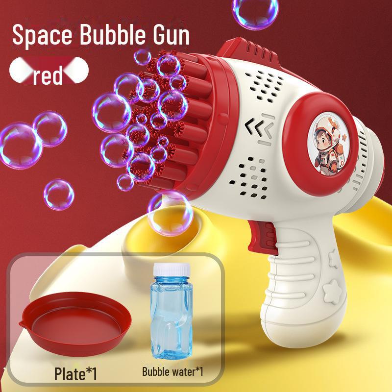 Popular Handheld Luminous Gatling Bubble Gun: Fully Automatic Bubble-Blowing Toy for Kids