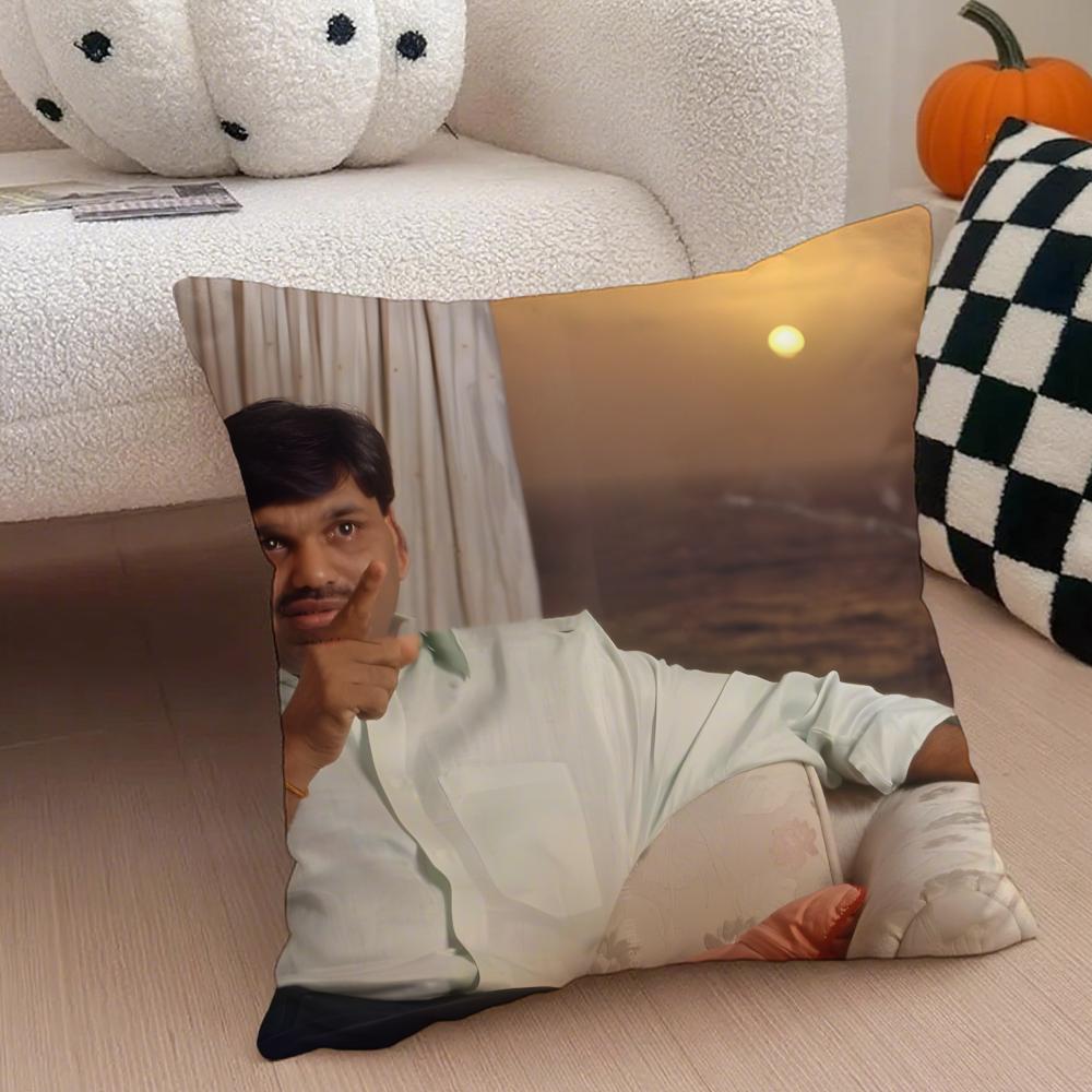 SScam The Harshad Mehta Story Cushion Cover Throw Pillow Cover Hidden Button Durable Polyester Chair Cushion
