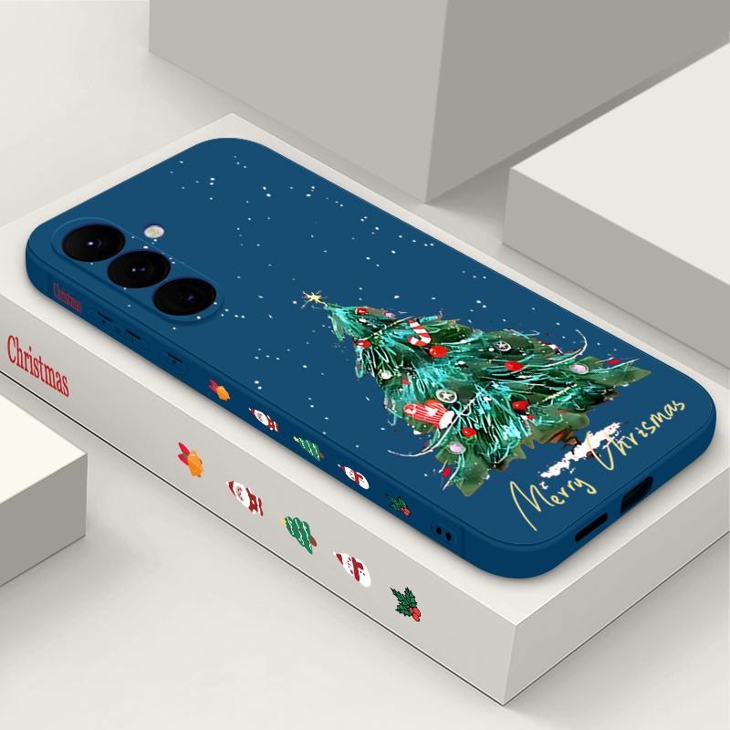 

Soft Case For Samsung Galaxy S24 S23 FE S25 S22 Ultra A17 A56 A16 A55 A25 A15 A36 A35 A54 5G Christmas Tree Pattern Phone Cover Galaxy S23+