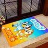 Tappeti Antiscivolo a Tema Bluey's Bus Adventure - Arredamento per la Casa in Poliestere, Adatti per Camere da Letto, Soggiorni, Ingressi, Studi e Decorazioni