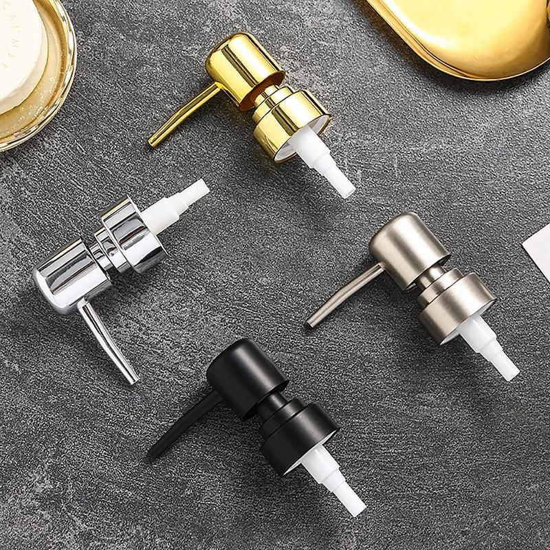 1set Soap Pump Liquid Pump Head Lotion Dispenser Head Push Type Round Head 28 Thread Bath Bottle Press Nozzle,ABS Lotion Tube