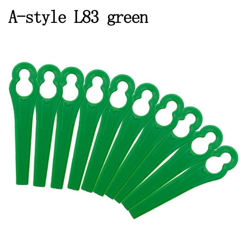 100pc L83 Plastic Lawn Mower Blade Gourd Shaped Courtyard Lawn Garden Lawn Mowing Electric Tool Accessories Blade Set