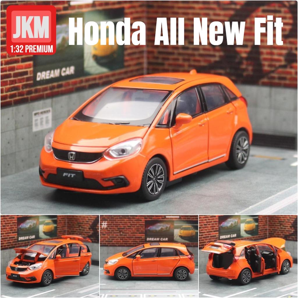 1/32 Honda FIT JAZZ SUV Sport Toy Car JKM Diecast Miniature Model Doors Openable Sound & Light Collection Gift For Boy Boys Kid