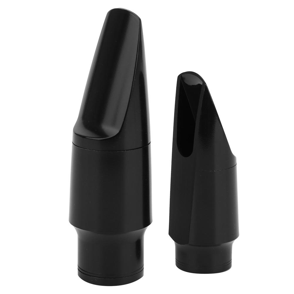 2Pcs Saxophone Mouthpiece AltoSoprano Black Industrial Plastics Instrument Accessories(Black )