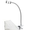 Clamp Light USB Warm Cold Color Temperature 360 Degrees Adjustable Gooseneck Light (Silver)
