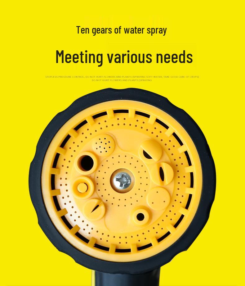 High-Pressure Garden Watering & Car Wash Rubber-Coated Water Gun