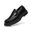 Black men's loafers Minimalist and design style Leisure Business Office Daily Office Party Leather shoes Gentleman adults