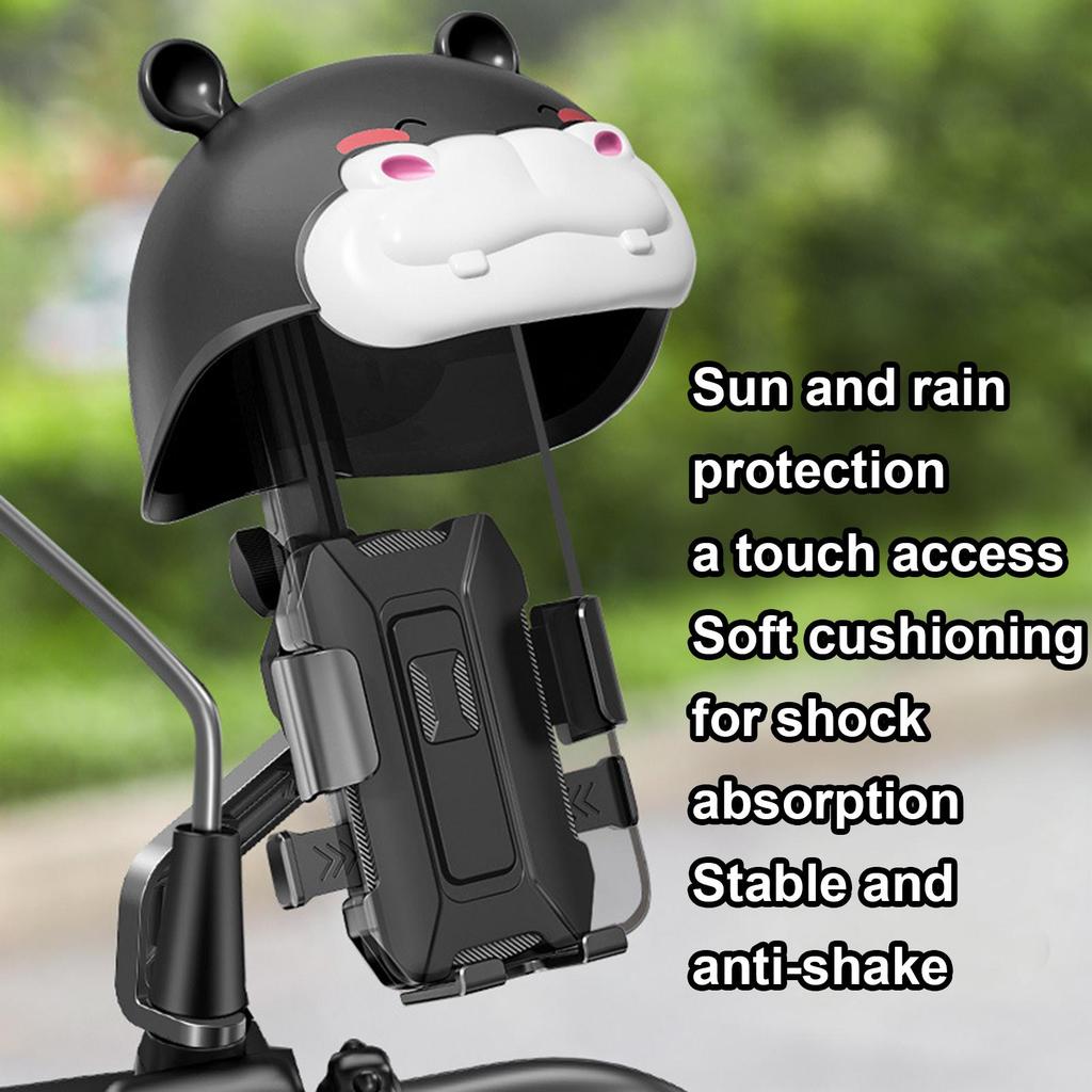 Motorcycle Phone Holder, 360 Degree Rotation Rainproof Mount For Handlebar Bike & Motorbike Navigation Accessories For Men Women