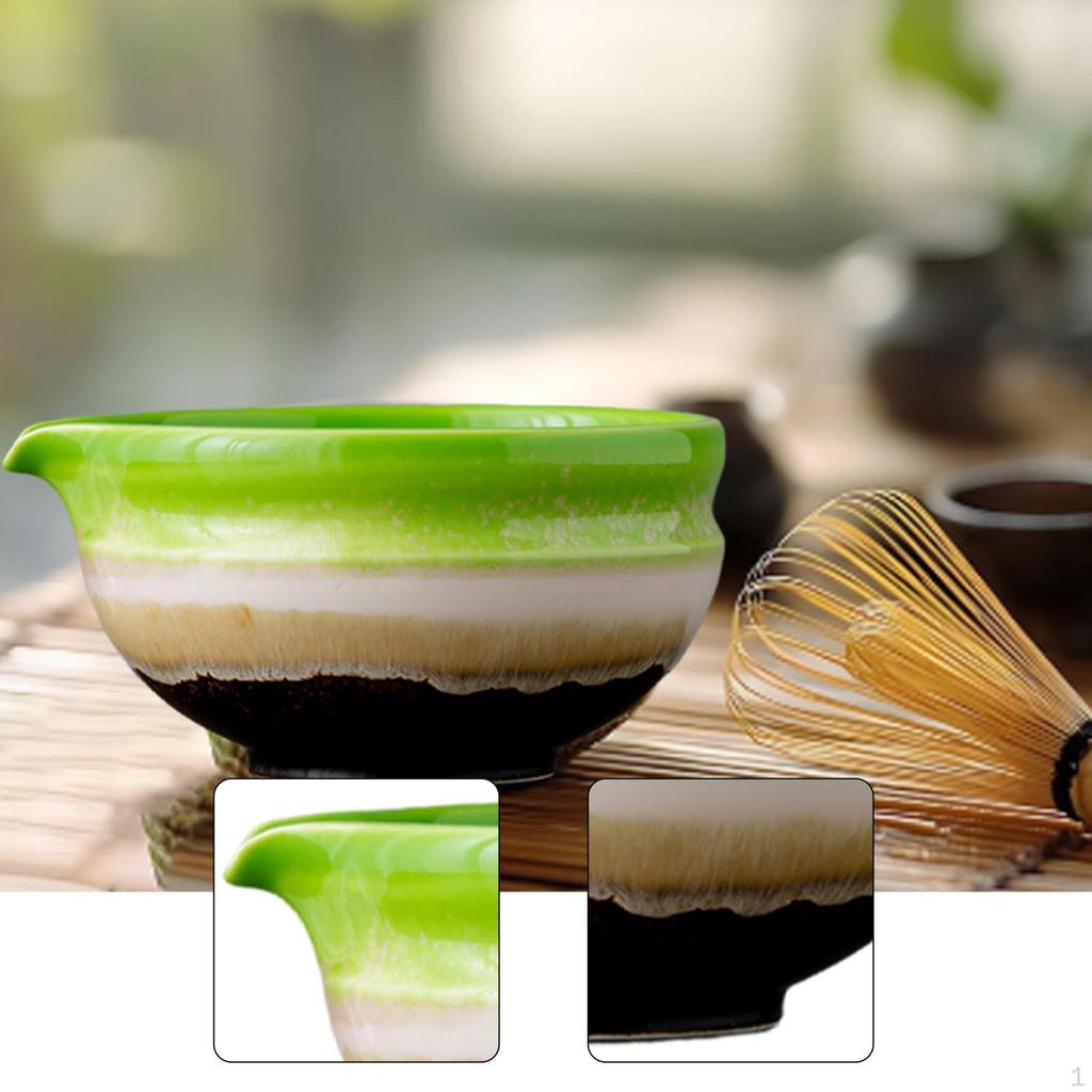 Ceramic Matcha Bowl Ceremony Chawan 450ml Japanese Traditional Porcelain Mixing with