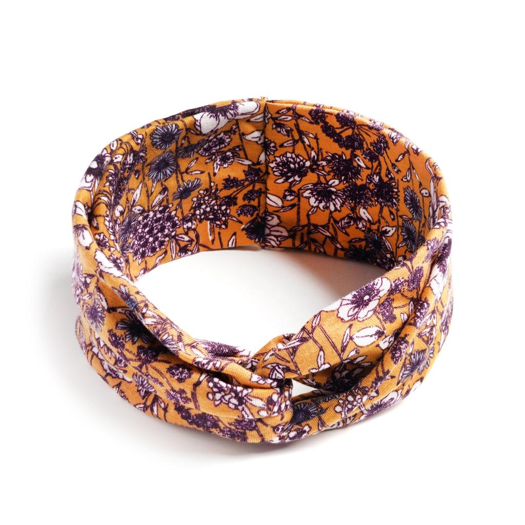 Bohemian Cross Knotted Headband Gypsy Yoga Sports Headband Wide Female Stretch Headband