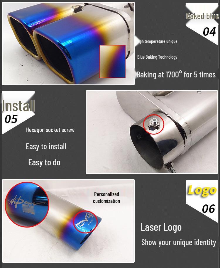 RAV4 Dual Outlet Stainless Steel Tailpipe Muffler