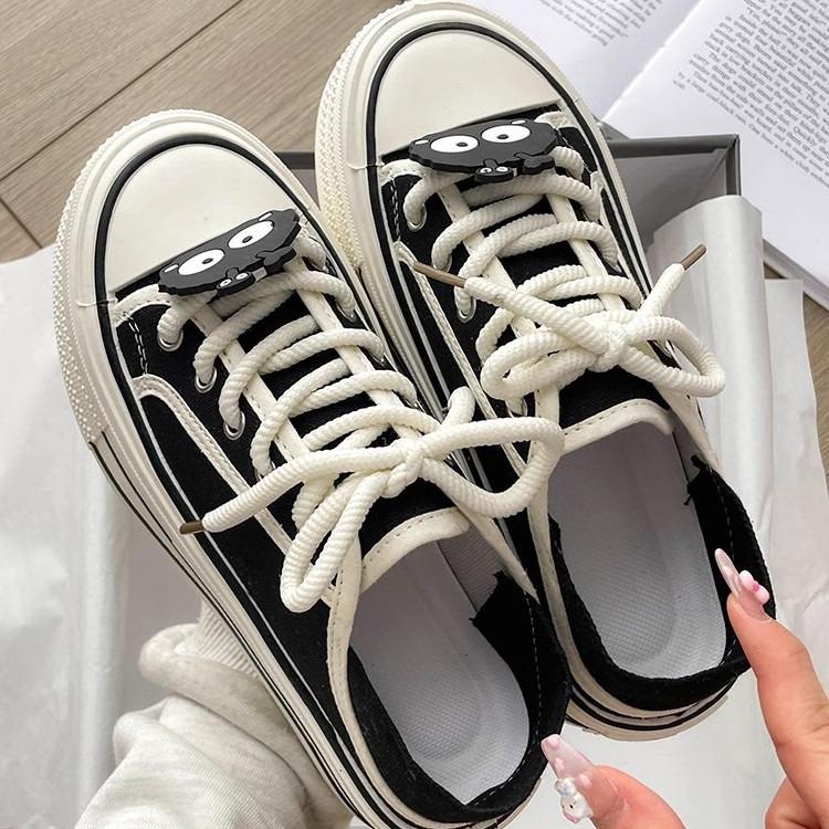 

High-value two-wearing little white shoes children s 2025 new lazy one-pedal platform shoes versatile casual board shoes women 40