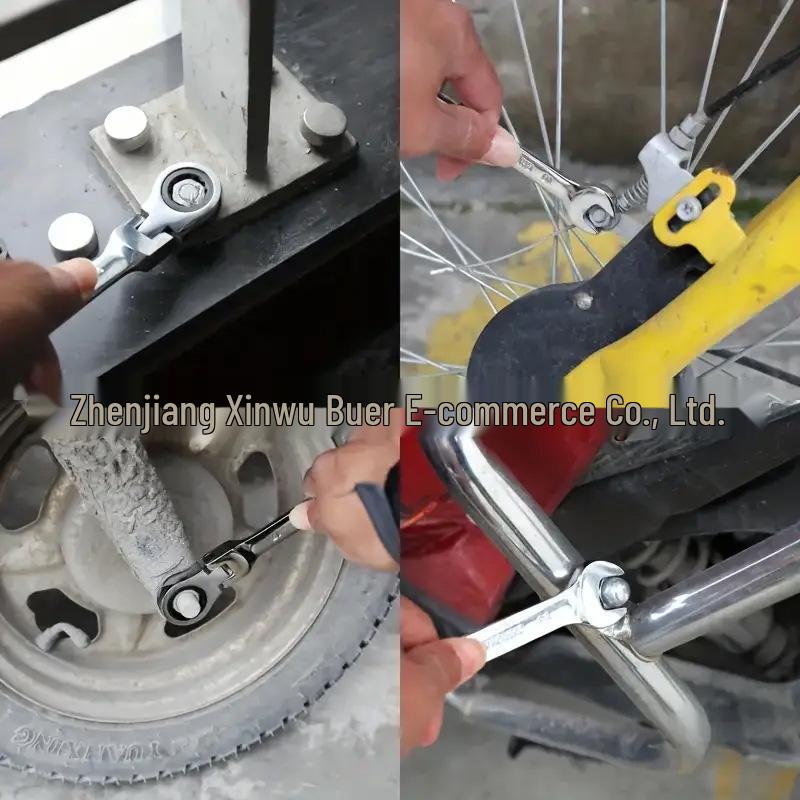 Heiß verkaufendes 6-teiliges Ratschenschlüssel-Set - Mehrgrößenverstellbare Doppelnutzungs-Autoreparaturwerkzeuge