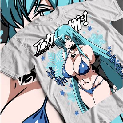 Trends Sommer Cosplay Neutral Schwarz und Weiß Akame Ga Kill Esdeath T-Shirt Akame Ga Kill Esdeath S Waifu Anime Shirt Alle Größen