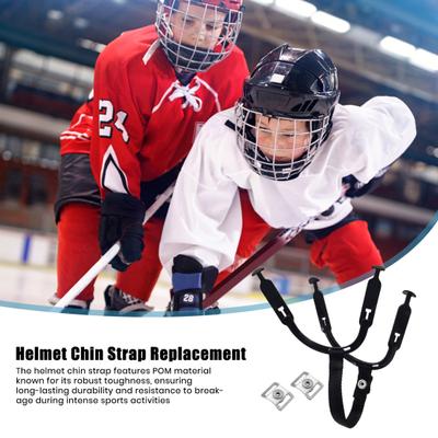 Cinturino per casco da hockey con fibbia in metallo per una forte resistenza e una vestibilità comoda