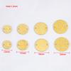 10pcs Dual-Hole Brushed Texture Round Copper Sheets DIY Personalized Pendant Necklace Jewelry Garment Decorative Craft Supplies