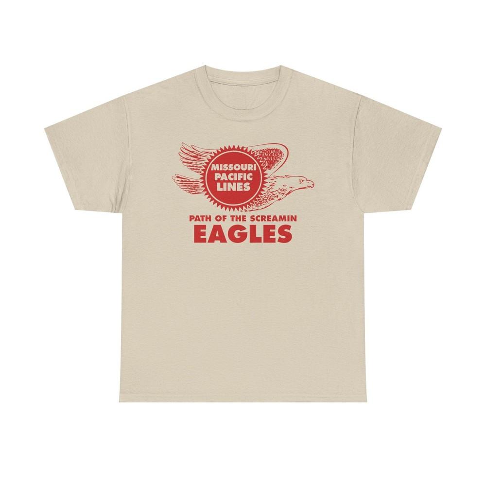 

Missouri Pacific Lines Screaming Eagles Railroad Logo Vintage T-Shirt 4XL