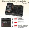 DCB102 Dual-Port Rapid Charger Replacement Charger Power Tool Battery Charger Compatible with For 20V Lithium Batteries