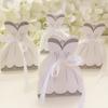10pcs White Black Candy Boxes Suit Dress Bride Groom Goody Box Paper Bridal Shower Gift Bag Wedding Party Favors Supplies