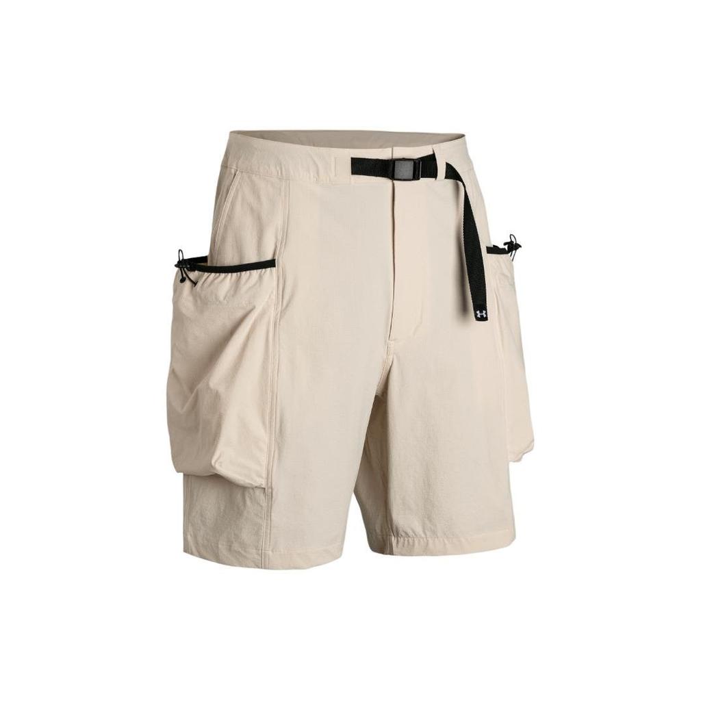 Under Armour Urban Outdoor Series Logo Patch Casual Loose Cargo Shorts Men Bottoms Beige 1387985-280