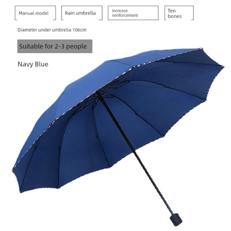 Fully Automatic Business Umbrella, 70% off Foldable, Large Double Umbrella with Ten Ribs, Windproof, Dual-Purpose for Sun and Rain, Suitable for