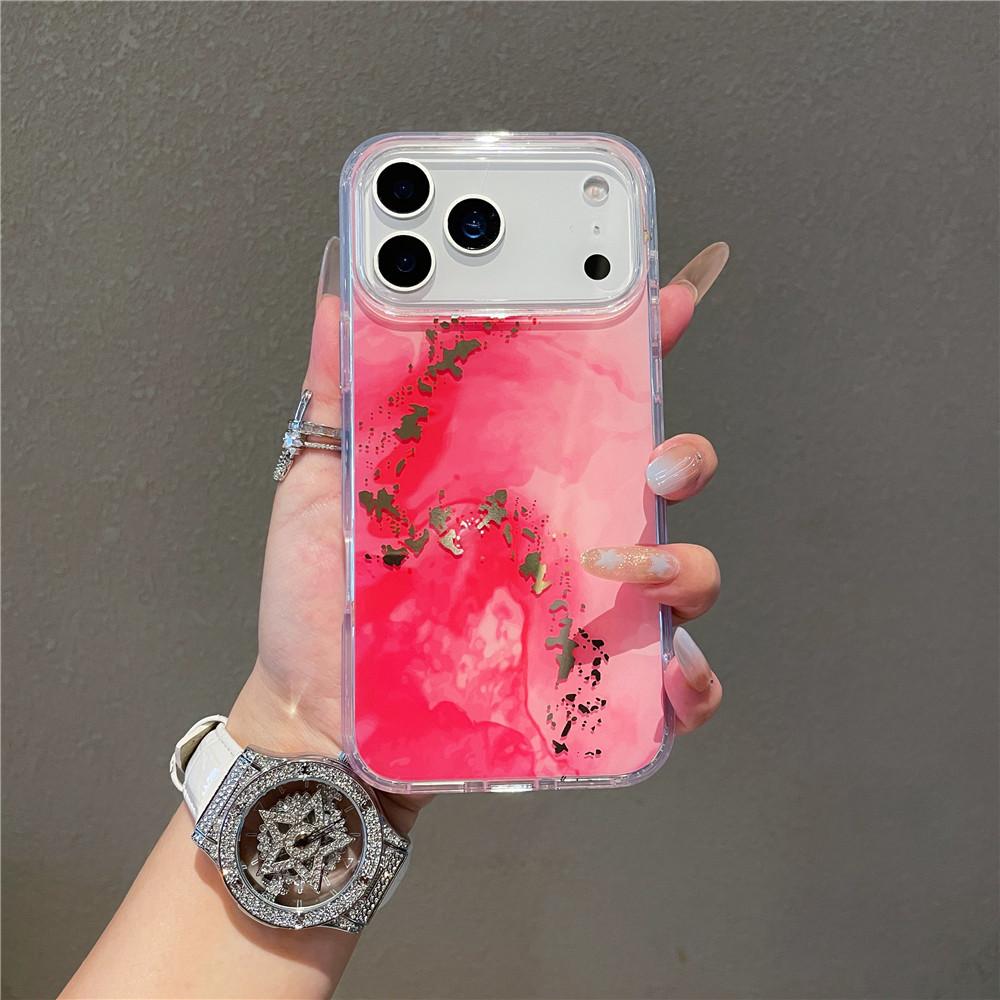 Applicable To Iphone17 Mobile Phone Case Electroplated Marble Apple 17pro Bronzing 17Air Anti-drop Protective Case