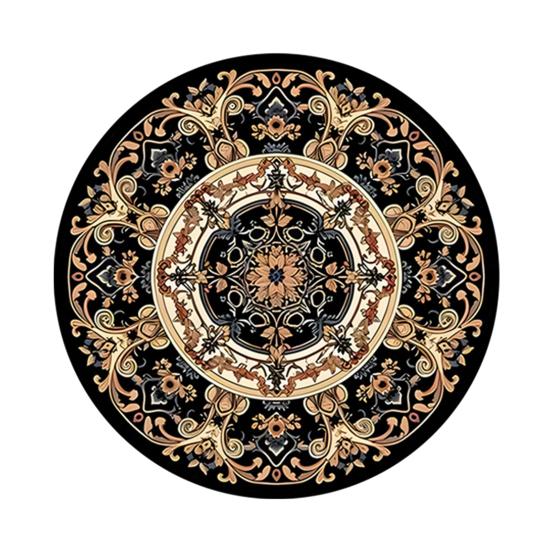 Bohemian Heat Resistant Placemats for Table Stain-Resistant Round Rubber Coasters Vintage Kitchen Dining Mats for Hot
