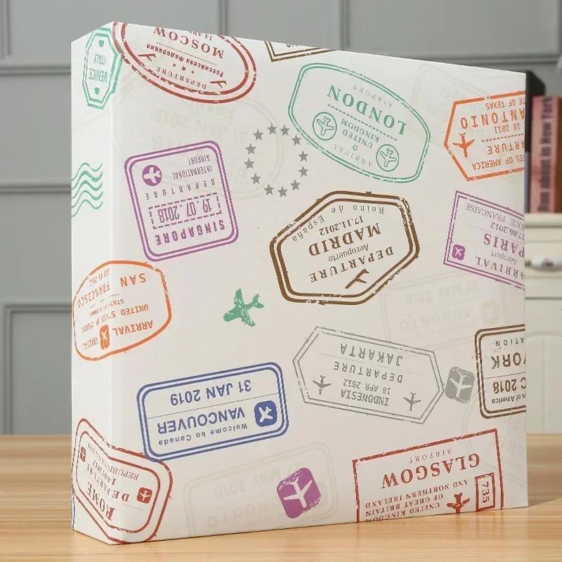 Writable 6 Inch Photo Album Baby Growth Record 200pcs Large Capacity Paper Core Bag Souvenir Collection Home Decor Memory Book